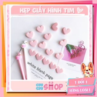 Kẹp giấy hình tim phong cách Hàn Quốc