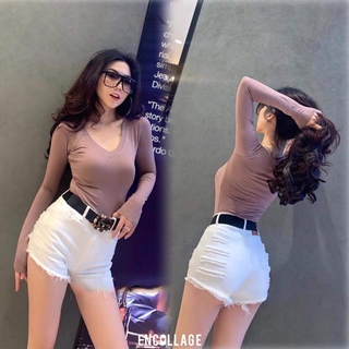PULL BASIC BODY CỔ TIM TAY DÀI