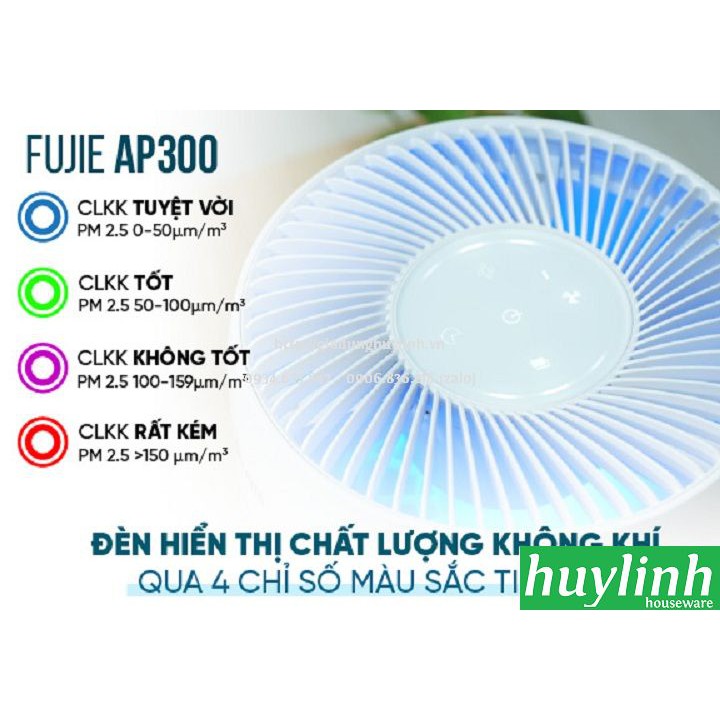 [Mã ELHAMS5 giảm 6% đơn 300K] Máy lọc không khí Fujie AP300 - 16m2 - Hepa 3M - Điều khiển Wifi