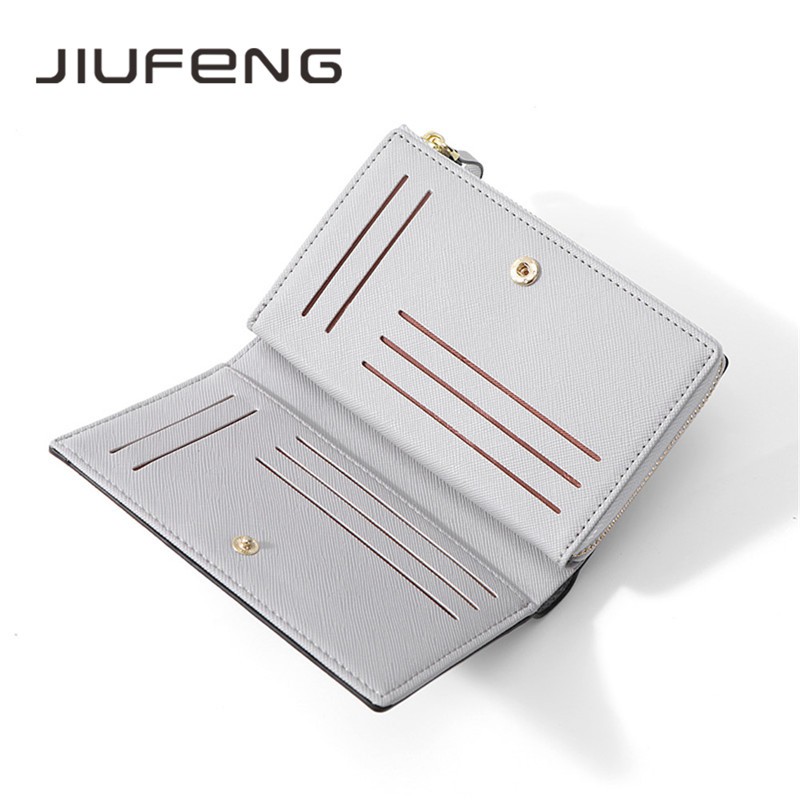 JIUFENG Ví da PU kiểu dáng đơn giản thanh lịch dành cho nữ | BigBuy360 - bigbuy360.vn