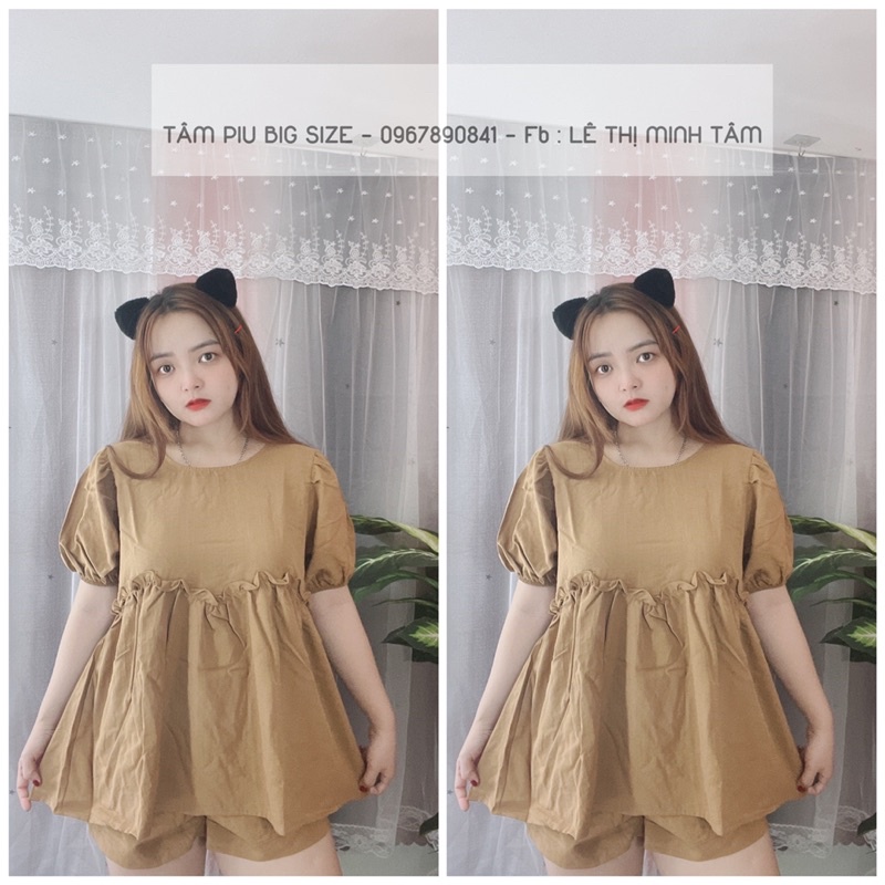 Set peplum bigsize TP 𝐇𝐈̀𝐍𝐇 𝐓𝐇𝐀̣̂𝐓 set bèo ngực bigsize (có size)🥰🥰🥰