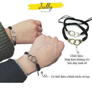 Vòng tay đôi couple Còng số 8 nam nữ siêu cá tính, vòng đôi tình bạn JULLY Tattoo chất