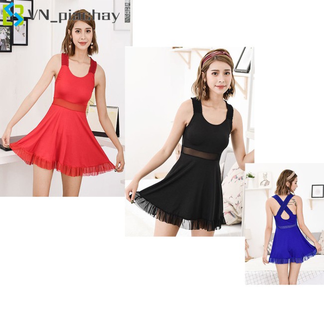 Đồ Bơi Một Mảnh Màu Trơn Gợi Cảm Cho Nữ