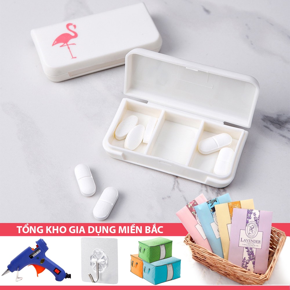 [Tổng Kho Sỉ] Hộp Đựng Thuốc 3 Ngăn V6 Hình Cute