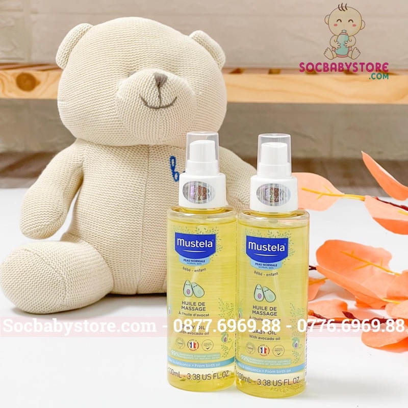 Dầu massage Mustela 100ml dành cho bé sơ sinh và trẻ nhỏ