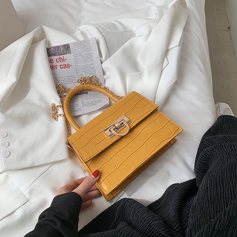 Túi đeo vai/ kẹp nách/ đeo chéo IELGY họa tiết da cá sấu thời trang Hàn Quốc cho nữ