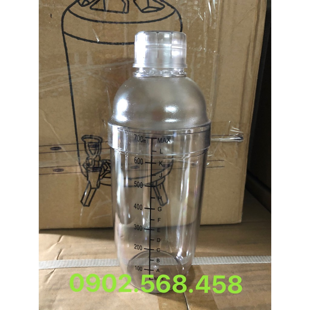 Bình Lắc Pha Chế Nhựa Cocktall Shaker 700ml