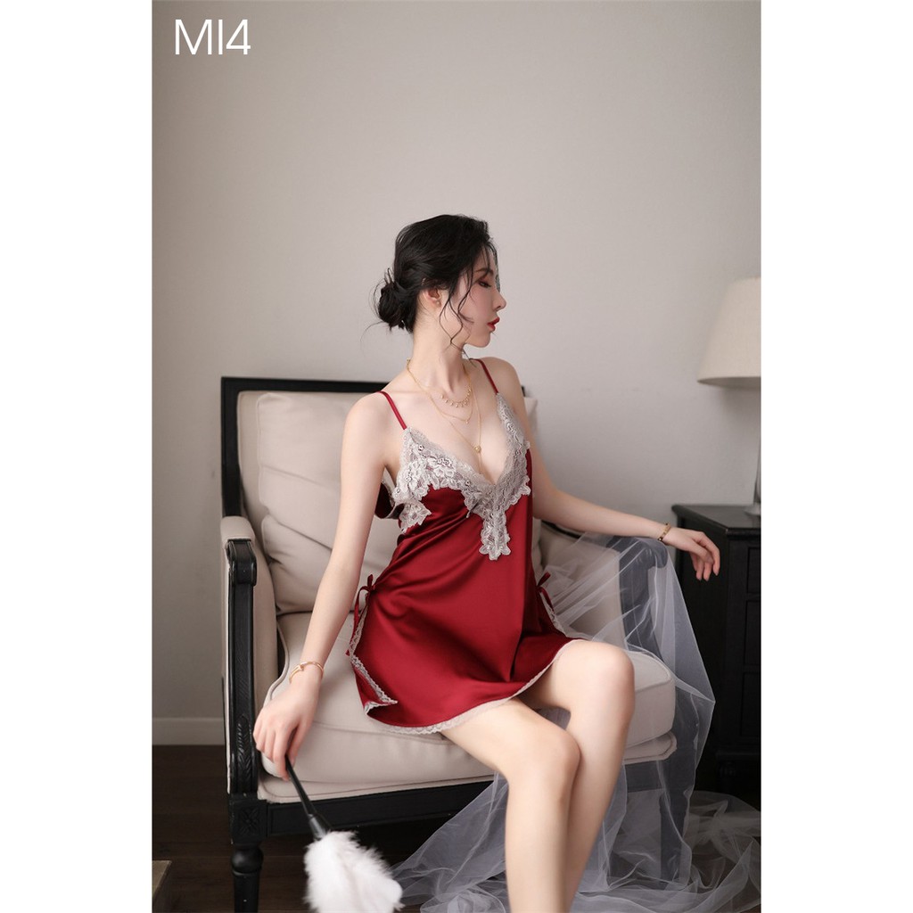 Váy Ngủ Sexy 2 Dây Lụa Satin 💗 FREESHIP 💗 Phối Ren Gợi Cảm MIA BRA M4 | BigBuy360 - bigbuy360.vn