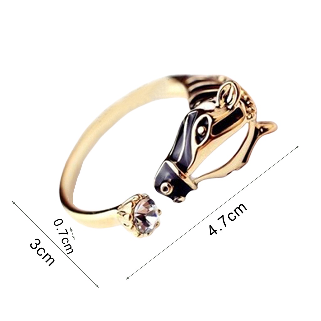 Nhẫn hợp kim hình chú ngựa vằn xinh xắn cho nữ