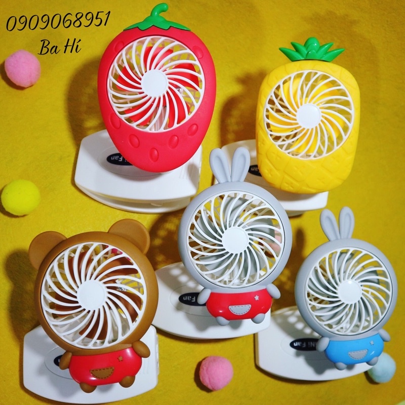 Quạt mini kẹp bàn, túi xách, kẹp vách tiện lợi