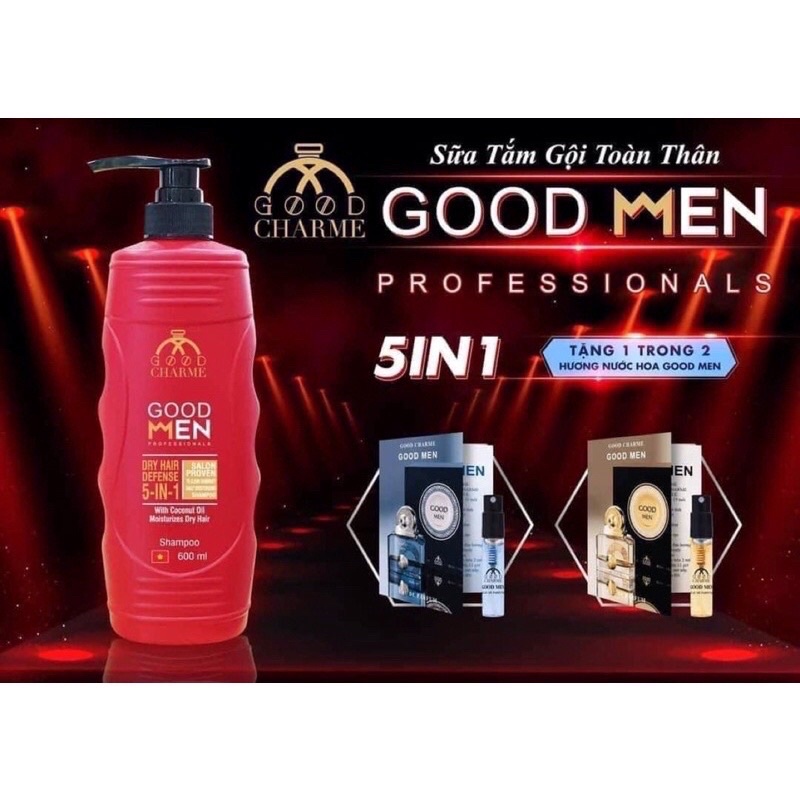 Sữa tắm gội toàn thân nam Good Men 600ml - tặng nước hoa Pháp