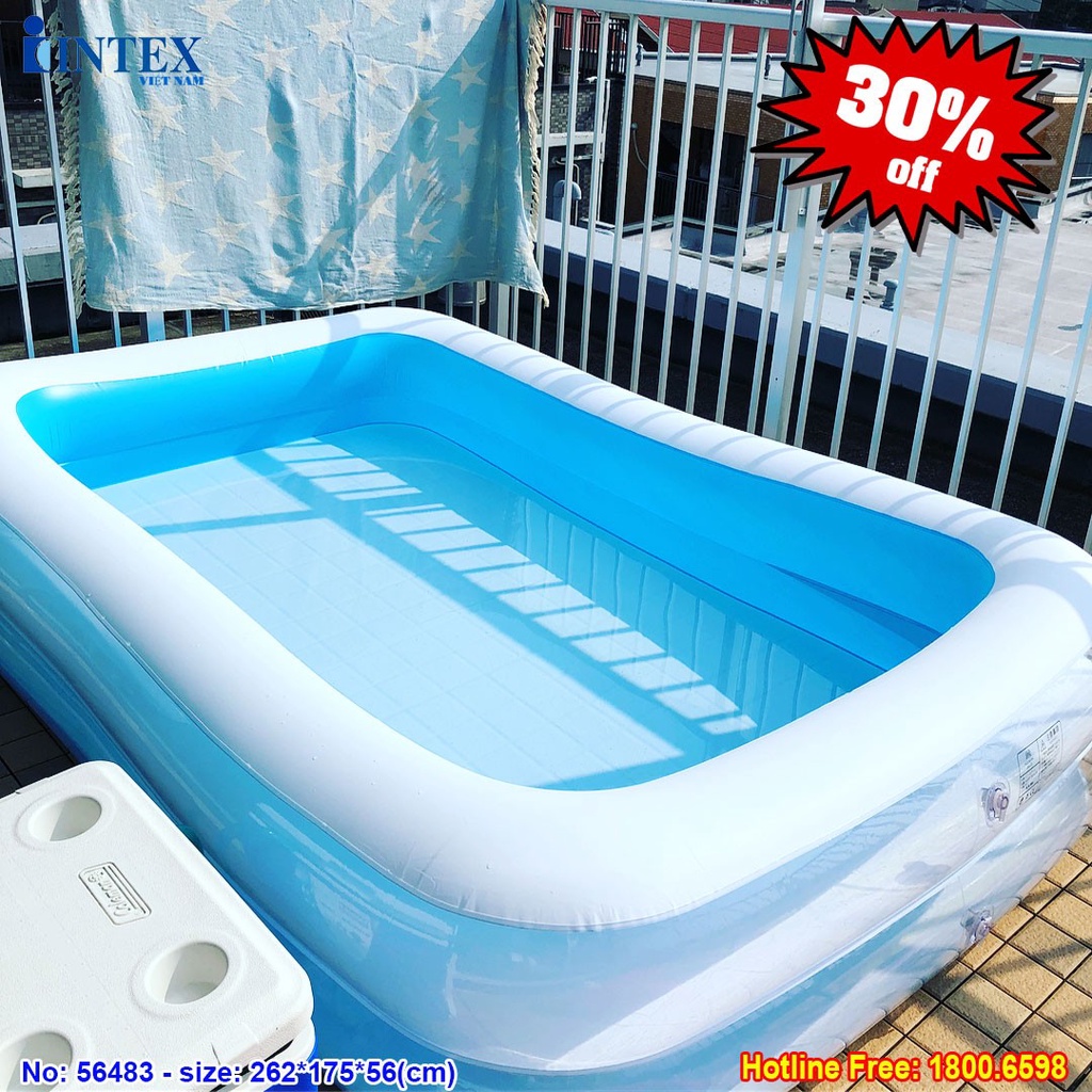 Bể bơi phao gia đình 262x175x56 cm INTEX 56483