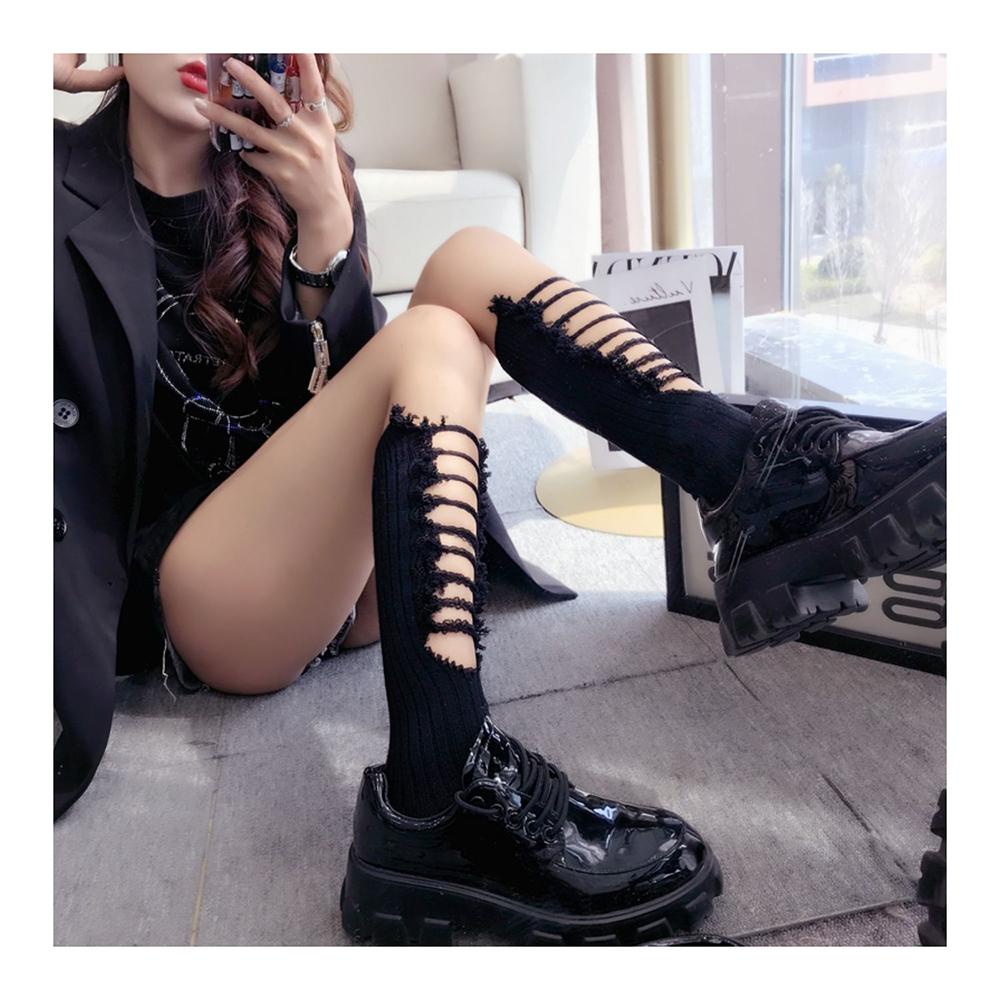 Mxgoods Vớ Cotton Phá Hủy Hip Hop Punk Gothic Mùa Hè
