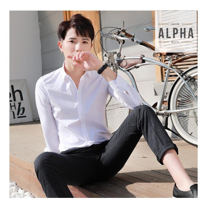Áo sơ mi nam dài tay cao cấp, vải cotton lụa mịn mát, dáng slimfit ôm body JBAGY - SML | BigBuy360 - bigbuy360.vn