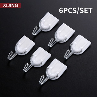 【COD】Bộ 6 móc dính liền bằng nhựa sáng tạo phù hợp cho lưng cửa nhà tắm