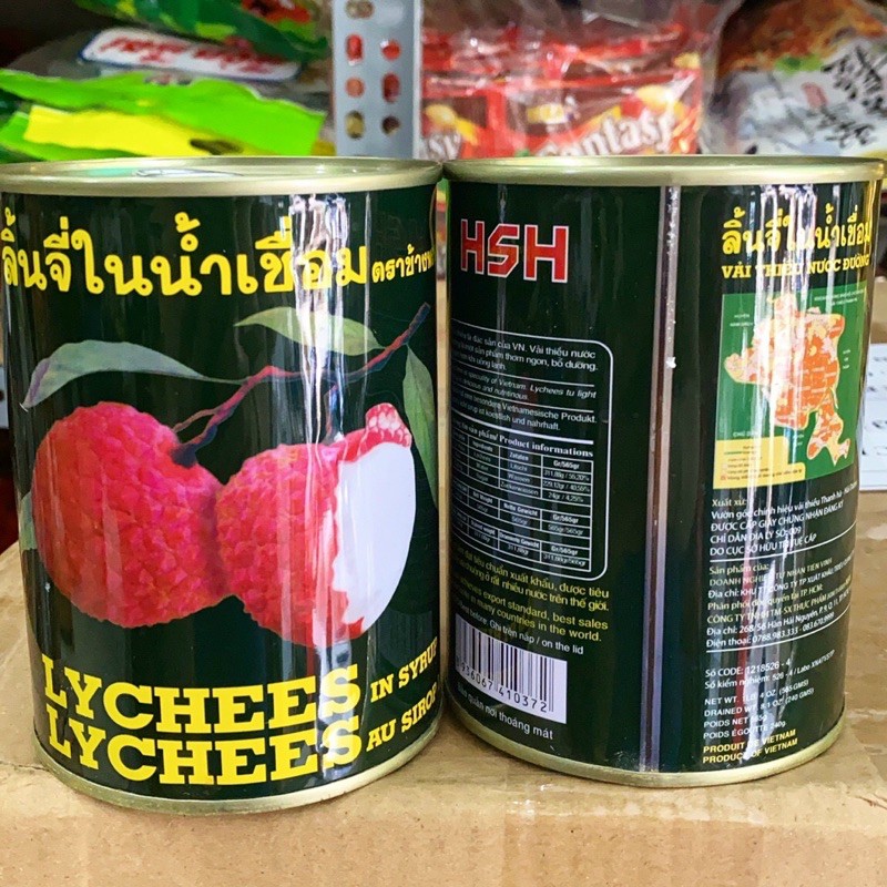 TRÁI VẢI LON THÁI LAN 565 gr