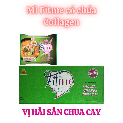 Mì fitme 3 vị thơm ngon (Lẩu Hải Sản chua cay, Sườn Heo, bò hầm ngũ vị) (80g* 5gói*6hộp)_tặng kèm hộp nhựa cao cấp | BigBuy360 - bigbuy360.vn