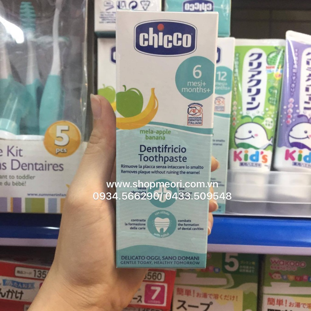 Kem đánh răng nuốt được Chicco  -  Ý