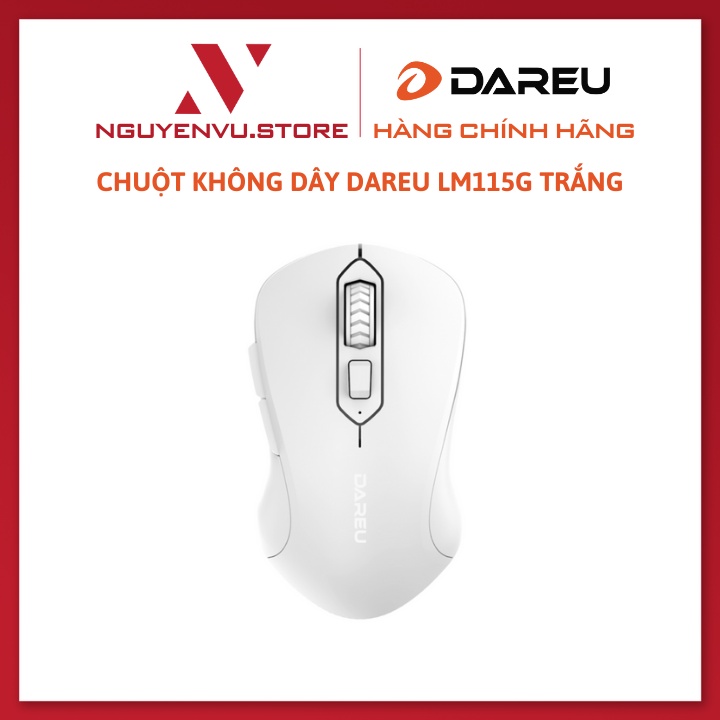 Chuột không dây Dareu LM115G Trắng / White - Hàng Chính Hãng