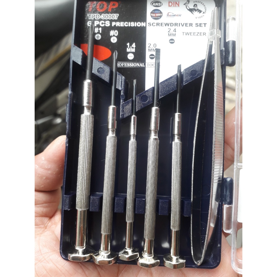 Bộ Tua Vít Sửa Đồng Hồ, Laptop 6 Cây (Có Nhíp) TOP TPD-30007