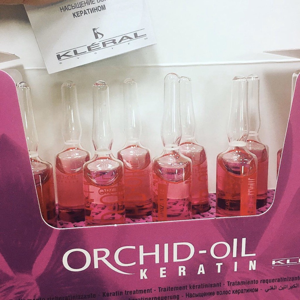 Keratin thủy phân ORCHID_OIL KLERAL phục hồi cho mái tóc hư tổn, khô xơ, giòn, gẫy, xốp 10mlx10