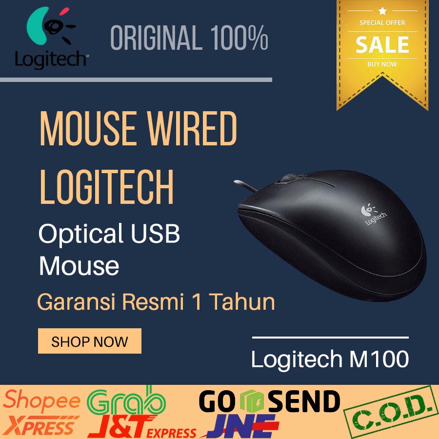 Chuột Máy Tính Có Dây Logitech M100