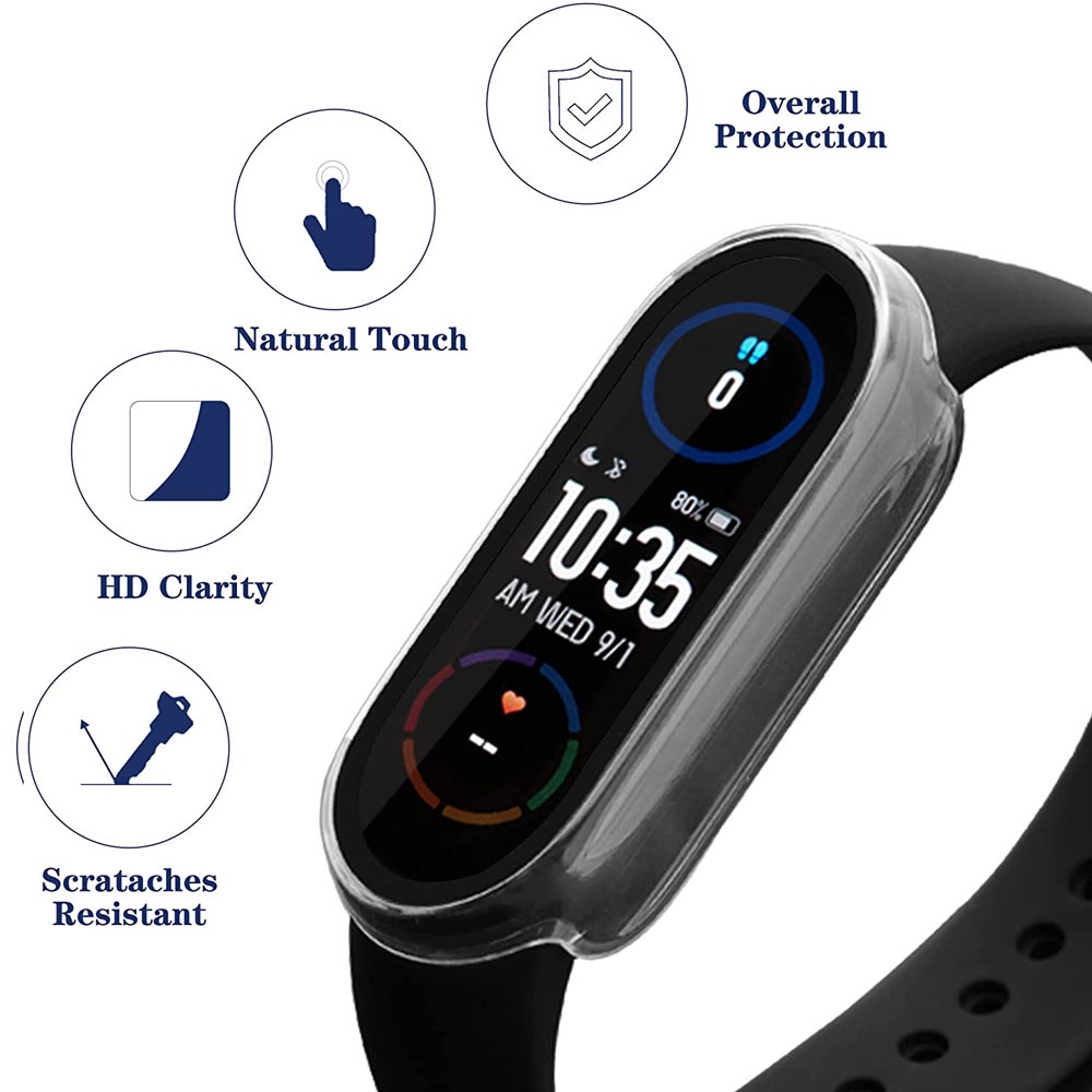 Ốp Bảo Vệ Màn Hình Chống Trầy Xước Cho Xiaomi Band 6 5 / 4 / 3 / nfc HD