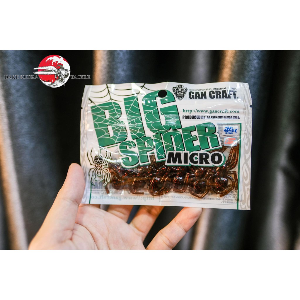MỒI MỀM CHÍNH HÃNG GANCRAFT BIG SPIDER MICRO NHẤP CÁ LÓC RẤT HIỆU QUẢ.
