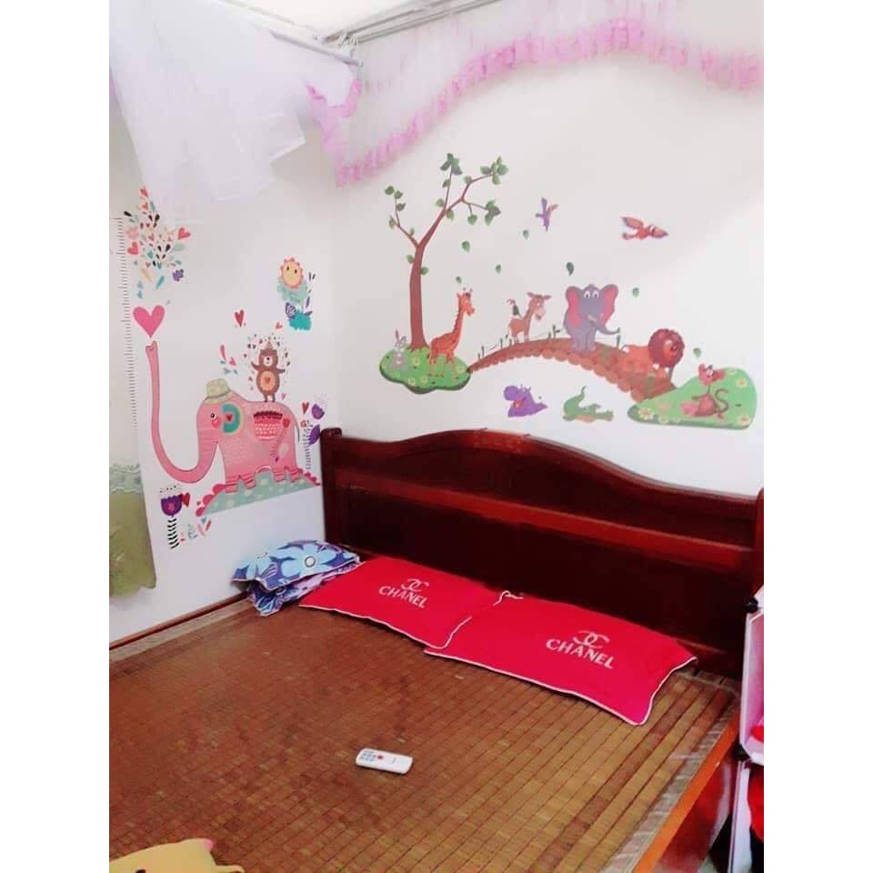 Tranh dán tường cho bé Combo hình Động Vật ngộ nghĩnh