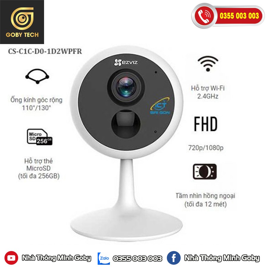 [Video Lắp Đặt] Camera wifi Ezviz C1C 720P 1080P Chính Hãng Chất Lượng Hình Ảnh Full HD Bảo Hành 2 Năm