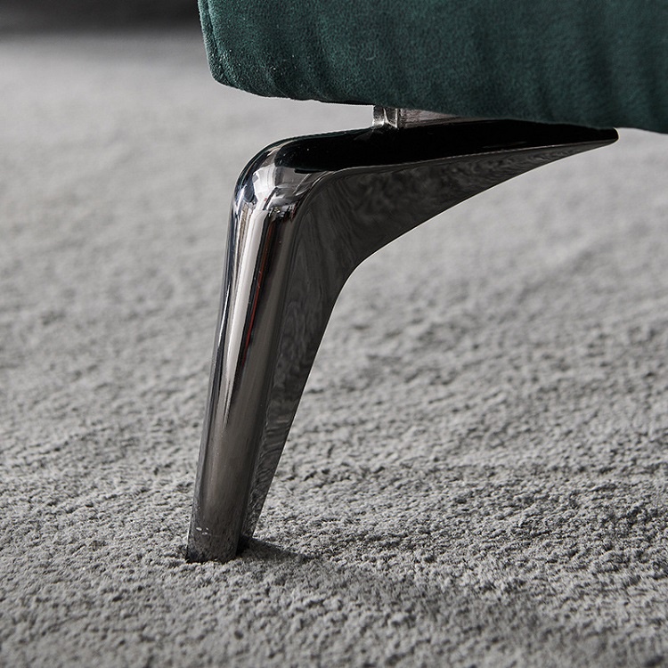 Chân ghế SOFA mỏ vịt đen bóng cao 150mm