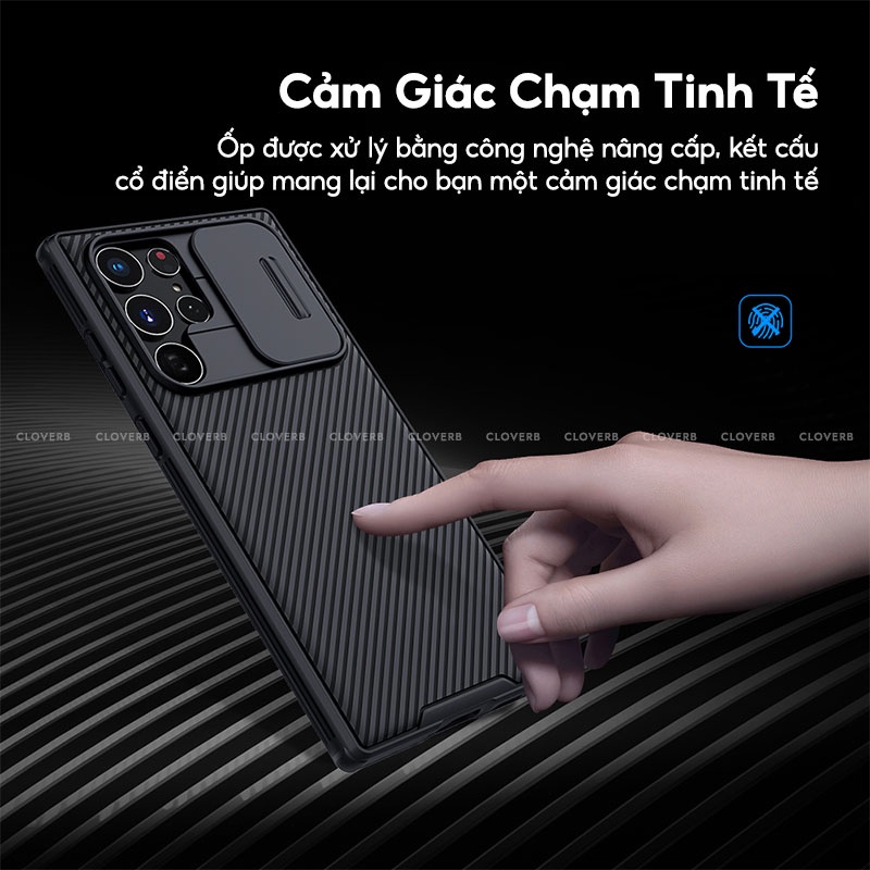 Ốp Lưng SAMSUNG Galaxy S22 Ultra NILLKIN CamShield Pro Khung Viền TPU Mềm Chống Sốc Lưng PC Cứng Nắp Trượt Bảo Vệ Camera