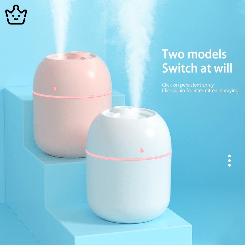 Máy phun sương tạo độ ẩm không khí 220ml tích hợp đèn led màu sắc lãng mạn
