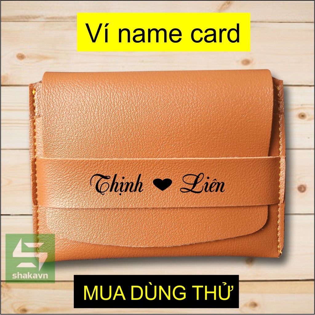 Ví name card khắc tên theo yêu cầu (nhiều màu)
