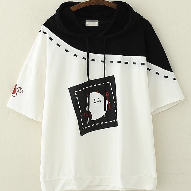 [ FREE SHIP ĐƠN 99K ]_Áo hoodie tay lỡ hình ghots hit mới nhất .