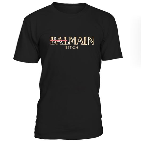 Balmain Áo Thun Nam Thiết Kế Tay Ngắn Cổ Chữ O