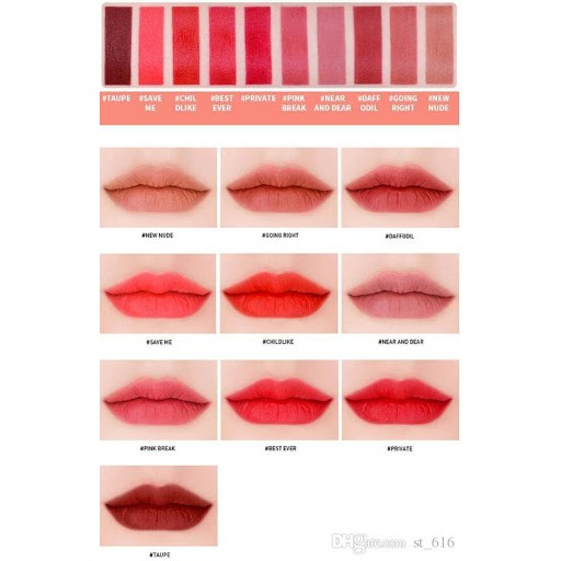 Son Kem Lì 3CE Stylenanda Velvet Lip Tint (4g)