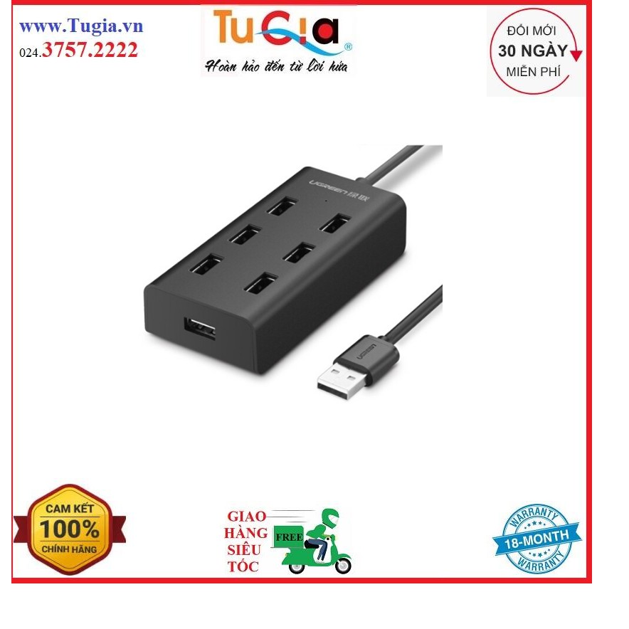 Hub USB 2.0 ra 7 cổng Ugreen 30374 - Hàng Chính Hãng