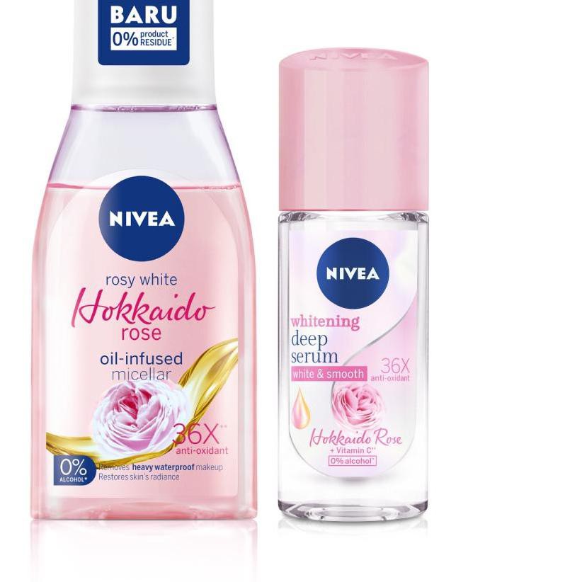 (hàng Mới Về) Tinh Chất Dầu Hoa Hồng + Nước Micellar Code-491 Nivea Hokkaido