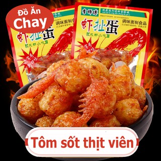 Tôm trứng sốt thịt viên chay