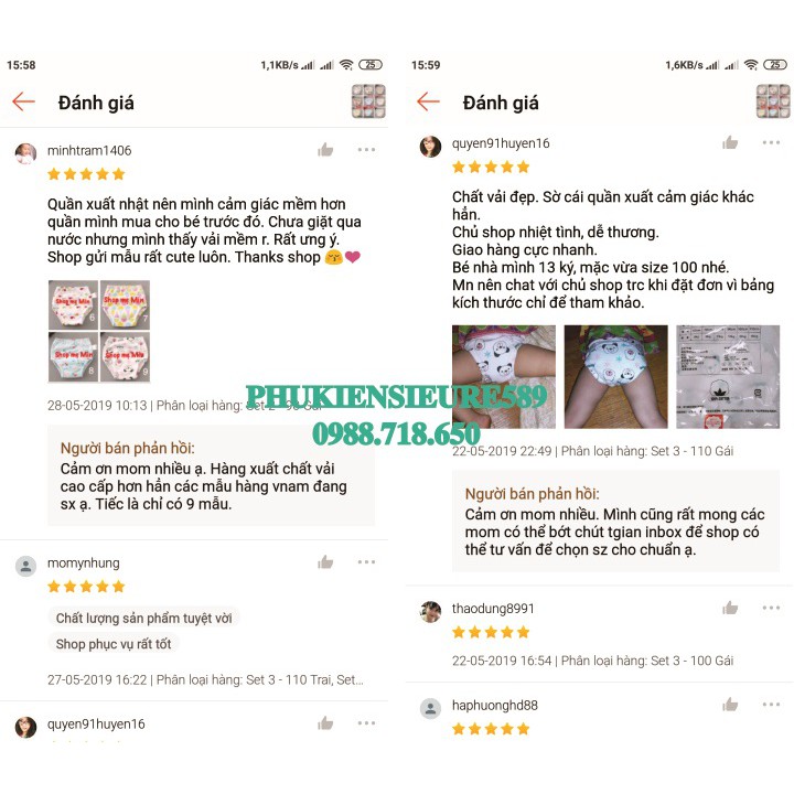 Quần bỏ bỉm Nhật Bản 8 lớp I Love sz 80-90-100-110 cho bé 5-17 kg siêu đẹp, siêu mềm mịn !!!