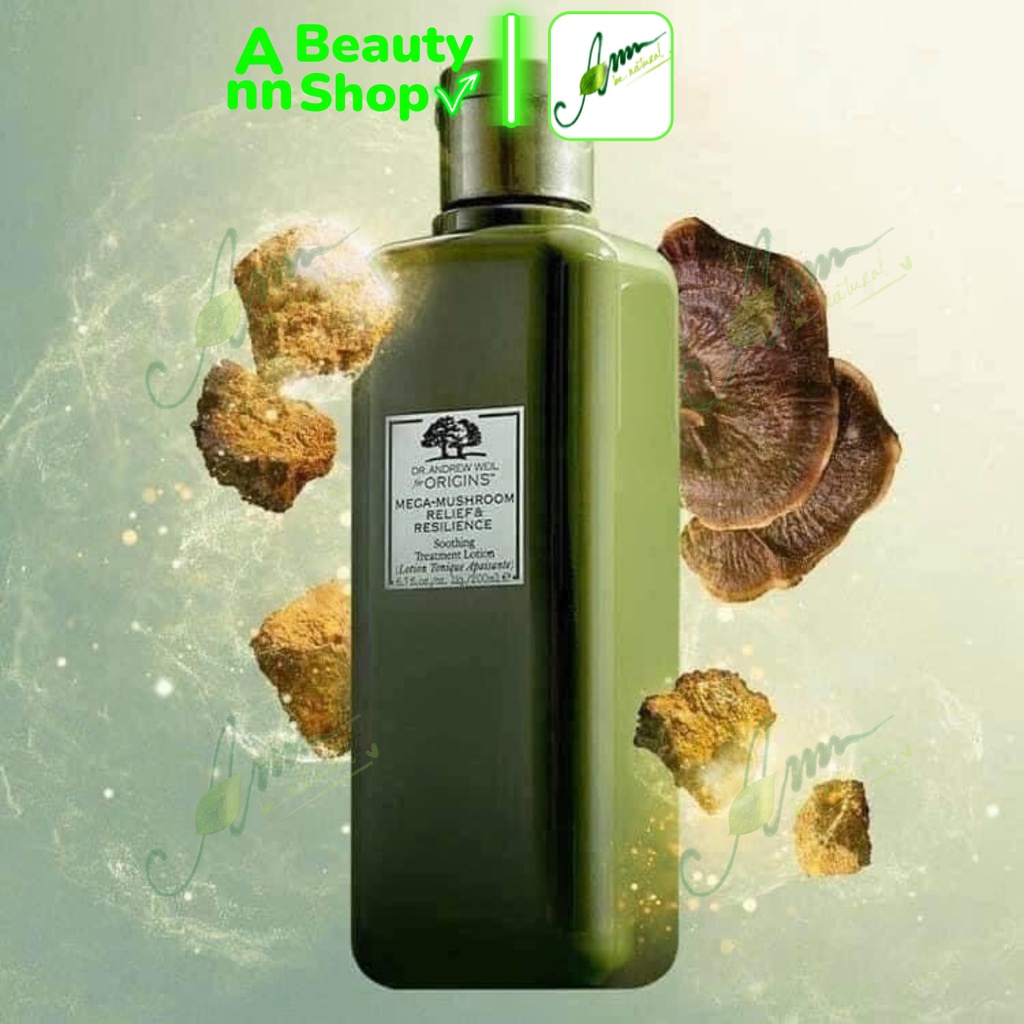 Toner nấm ORIGINS MEGA MUSHROOM RELIEF &amp; RESILIENCE Soothing Treatment Lotion 200ml