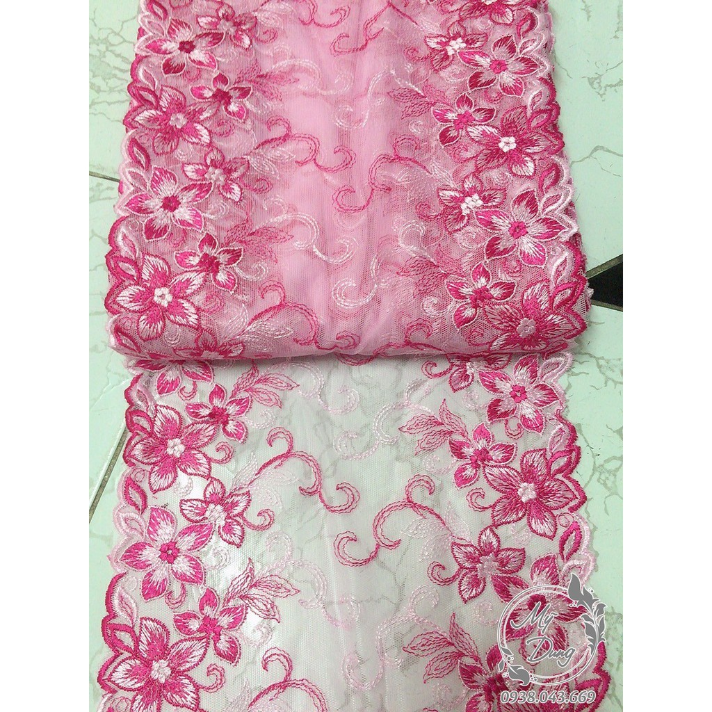 [Nhiều màu] Dây ren Lưới 2 biên 2 màu 24F (Dây dài 13,5 mét) - MS 0258