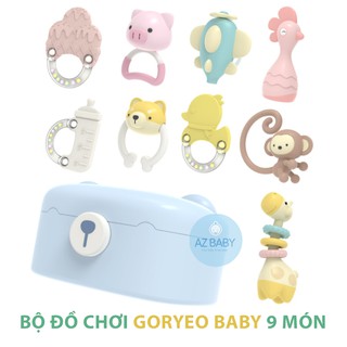 Sét đồ chơi xúc xắc gặm nướu con vật goryeo baby 9 món az baby store dc001 - ảnh sản phẩm 1