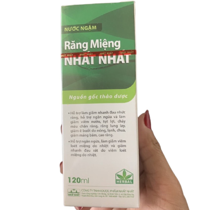 Nước Ngậm Răng Miệng NHẤT NHẤT Chai 120ml - Bảo Vệ Sức Khỏe Răng Miệng Toàn Diện - Gia Hân