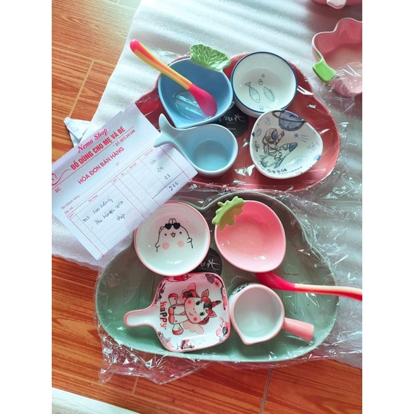 Team Xanh Dương / Chén , bát sứ màu xanh dương cho bé ăn dặm ạ