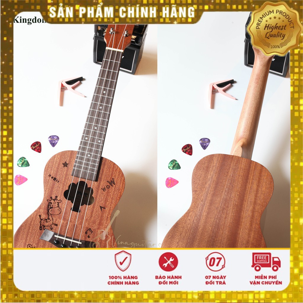 Đàn Ukulele Concert BWS Kingdom Ngộ Nghĩnh Full Gỗ Mahogany Latuta Guitar phân phối