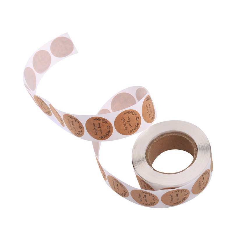 Set 500 Nhãn Dán Trang Trí Handmade Hình Tròn 1 Inch