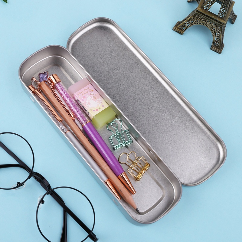 Hộp Đựng Bút Bằng Sắt Tiện Dụng Cho Học Sinh / Văn Phòng