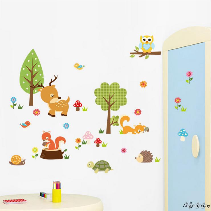 Sticker dán tường họa tiết hình con cú đáng yêu dùng trong trang trí phòng ngủ